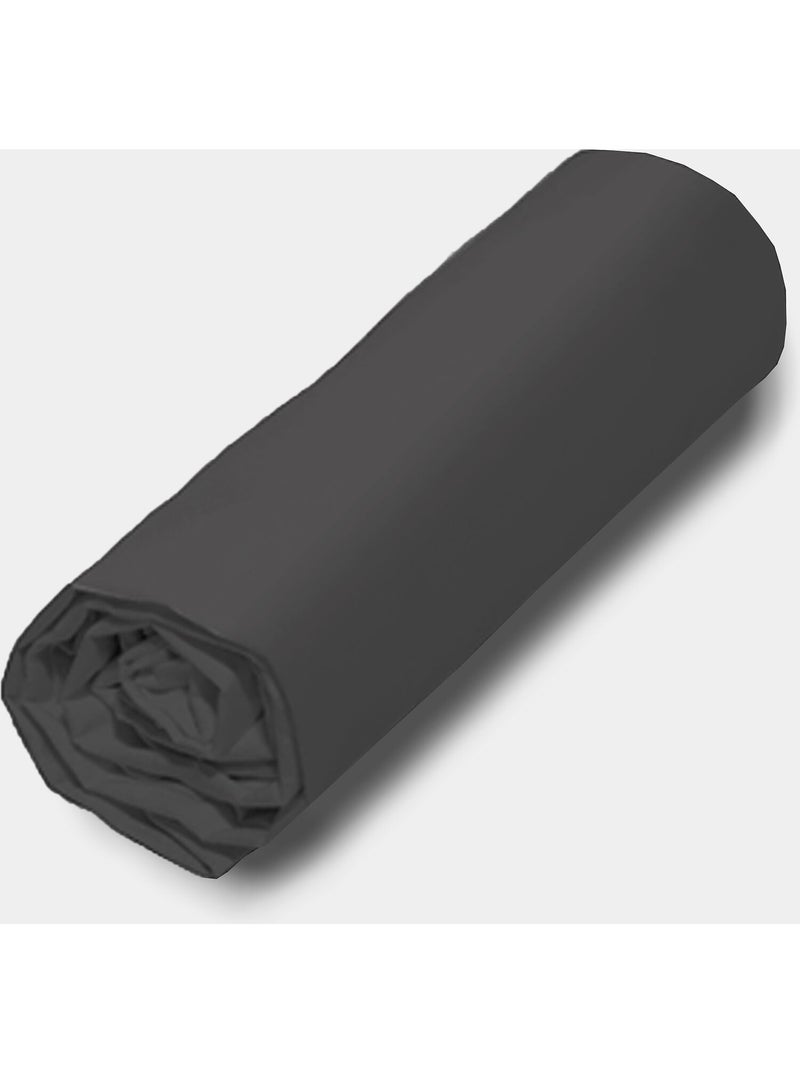 Drap housse 100 % polyester caly Gris - Kiabi