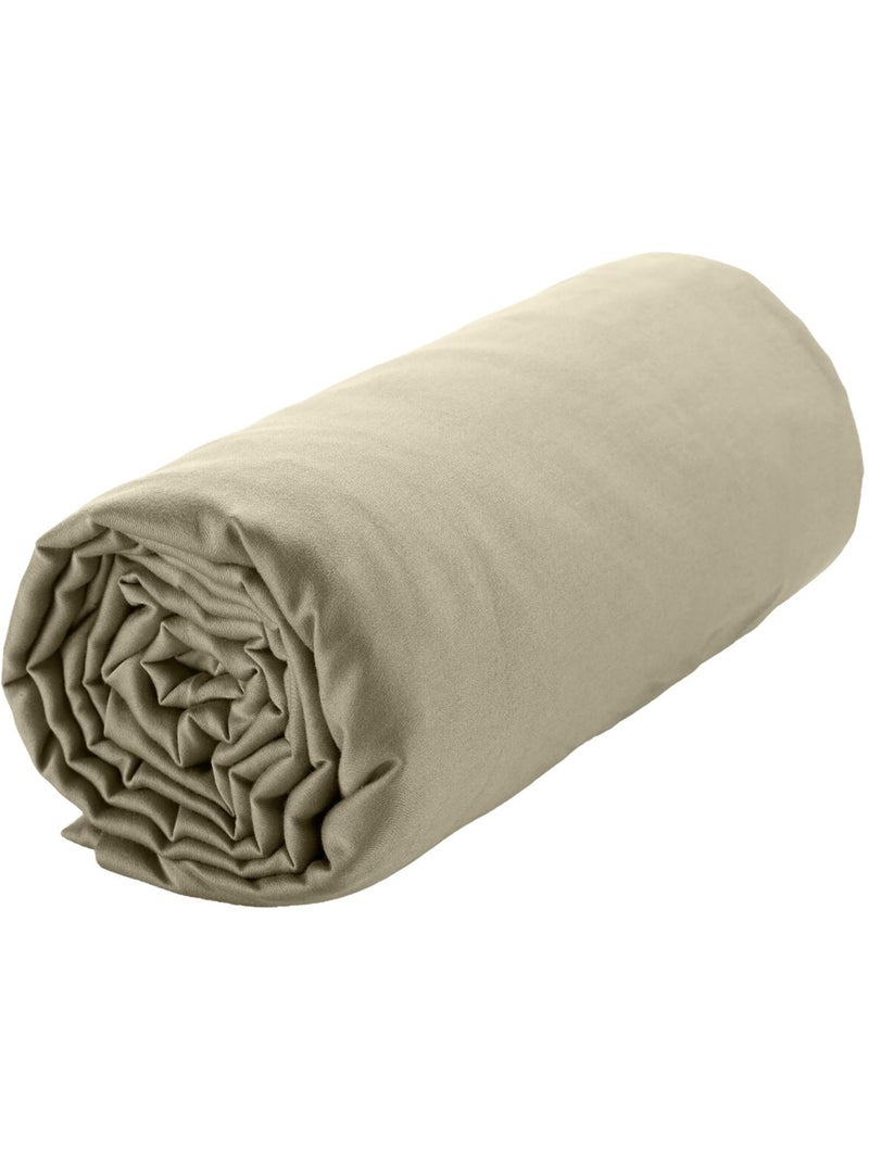 Drap housse 100 % satin de coton désir Beige - Kiabi