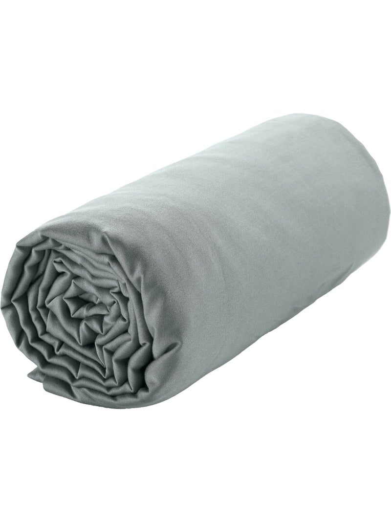 Drap housse 100 % satin de coton désir Vert - Kiabi