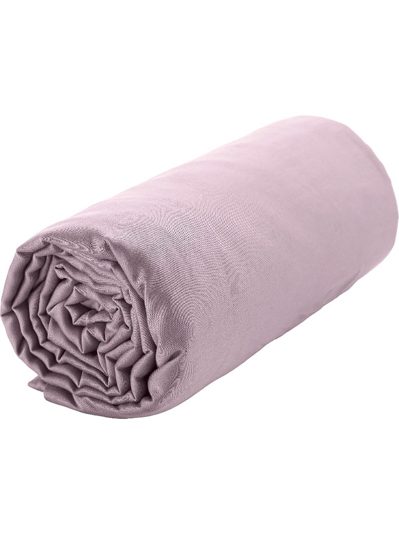Drap housse 100 % satin de coton désir Violet - Kiabi