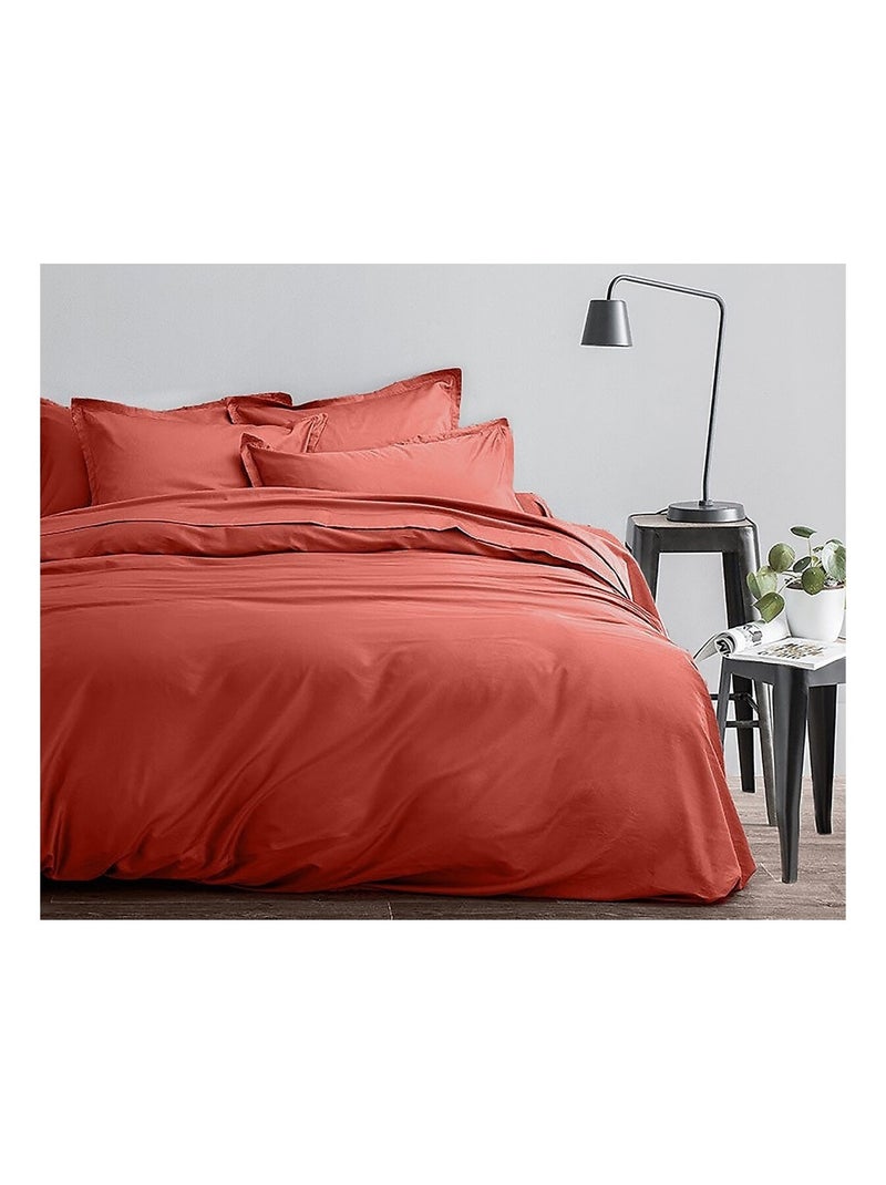 Drap housse 100 % satin de coton sati Rouge - Kiabi