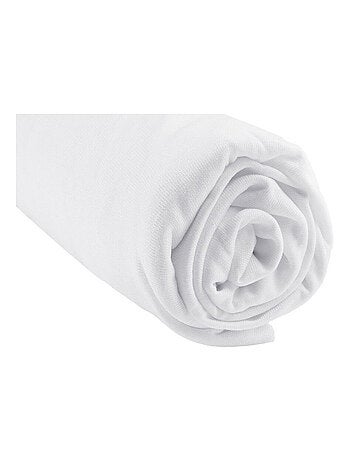 Drap housse 140x190 Blanc + Alèse Bambou Imperméable