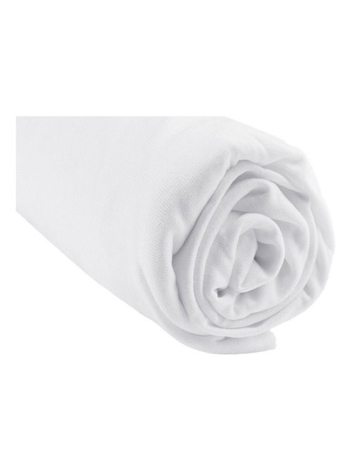Drap housse 140x190 Blanc + Alèse Bambou Imperméable - Kiabi