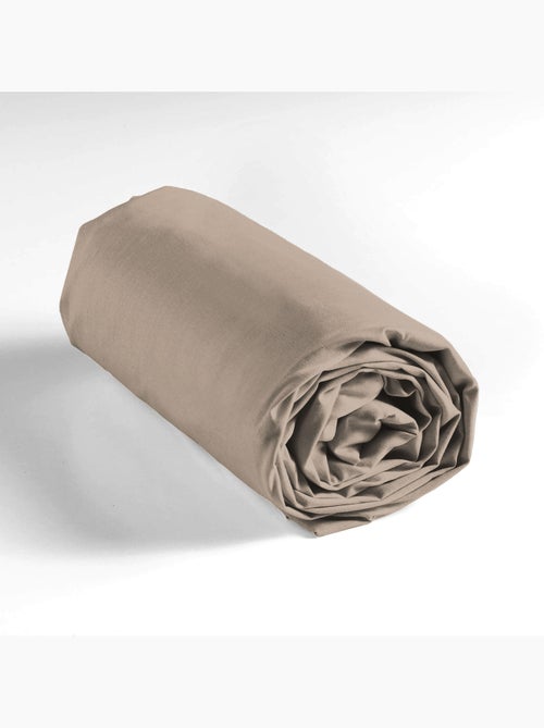 Drap housse 160 x 200 cm Couleur emotion sable - Kiabi