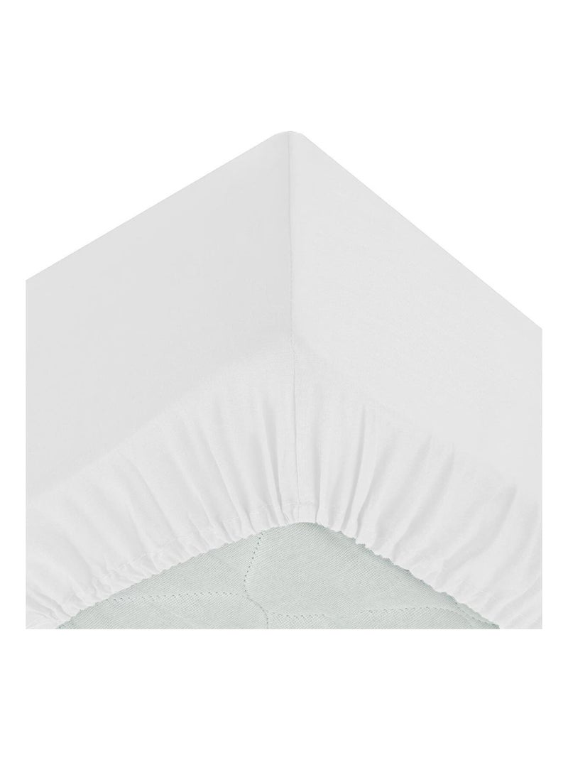 Drap-housse 160 x 200 cm priscia Blanc - Kiabi