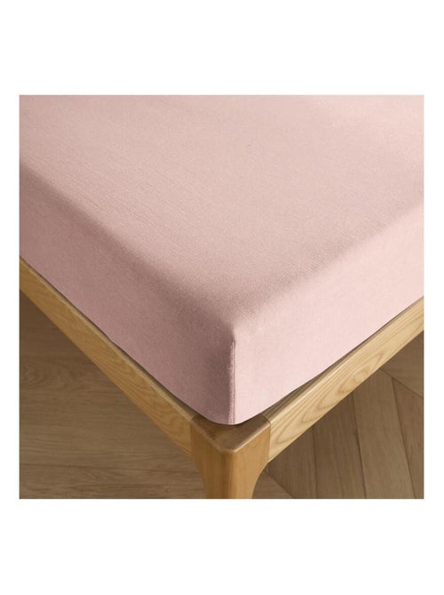 Drap housse 180 x 200 cm bonnet 30 cm "Prémium" pour lit 2 places King Size - Prémium Rose Dragée - Kiabi