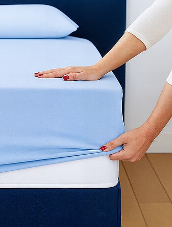 Drap Housse 2 en 1 - Alèse Imperméable intégrée - Coloris Carbone - DODO