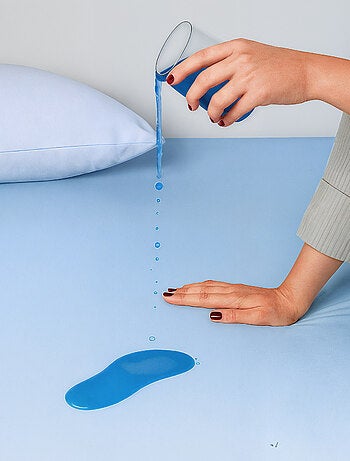 Drap Housse 2 en 1 - Alèse Imperméable intégrée - Coloris Carbone - DODO