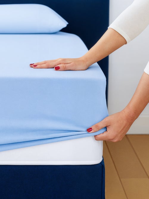Drap Housse 2 en 1 - Alèse Imperméable intégrée - Coloris Givre - DODO - Kiabi Drap Housse 2 en 1 - Alèse Imperméable intégrée - Coloris Givre - DODO - Kiabi