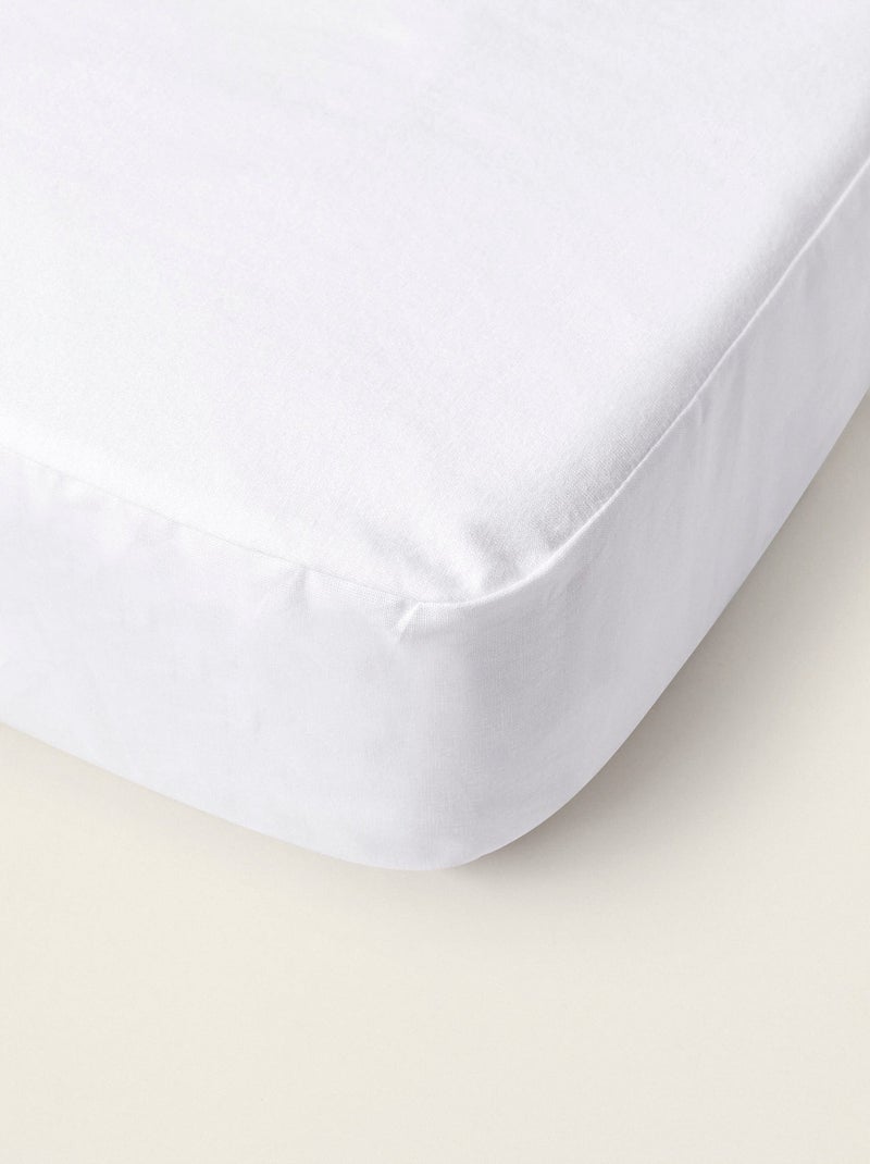 Drap-housse 2 en 1 et protège-matelas imperméable 60x120 cm ZY Baby Blanc - Kiabi