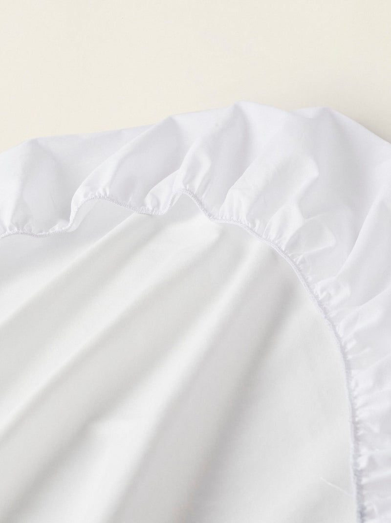 Drap-housse 2 en 1 et protège-matelas imperméable 60x120 cm ZY Baby Blanc - Kiabi