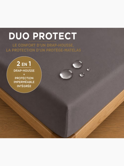Drap housse 2 en 1 imperméable – coton 57 fils – duo protect - Kiabi Drap housse 2 en 1 imperméable – coton 57 fils – duo protect - Kiabi