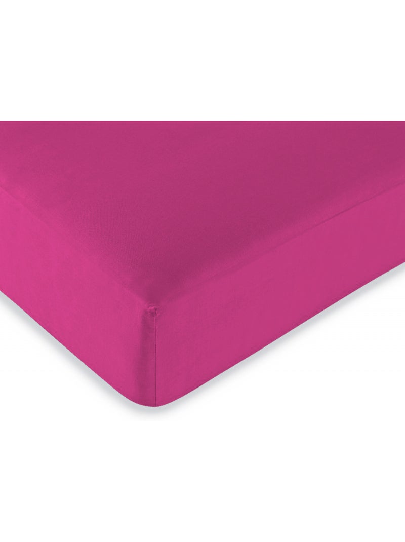Drap housse 2 en 1 imperméable – coton 57 fils – duo protect Magenta - Kiabi