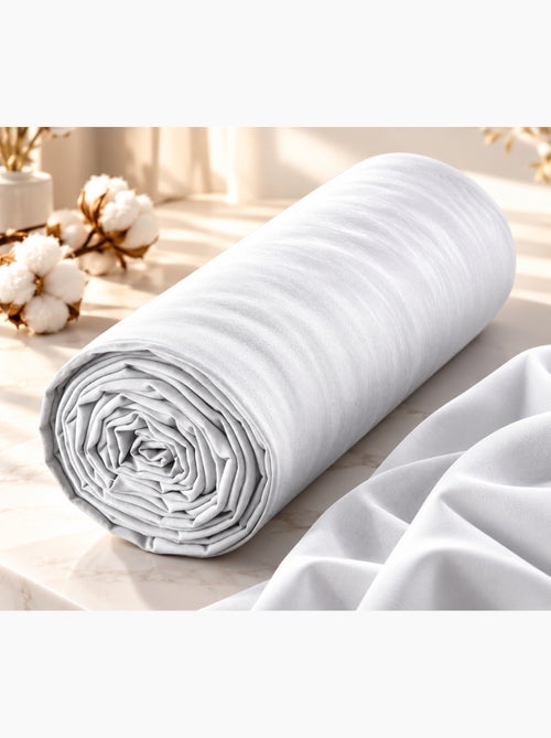 Drap housse 2 en 1 imperméable – coton 57 fils – duo protect - Kiabi