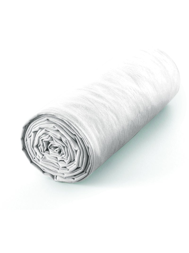 Drap housse 2 en 1 imperméable – coton 57 fils – duo protect Neige - Kiabi