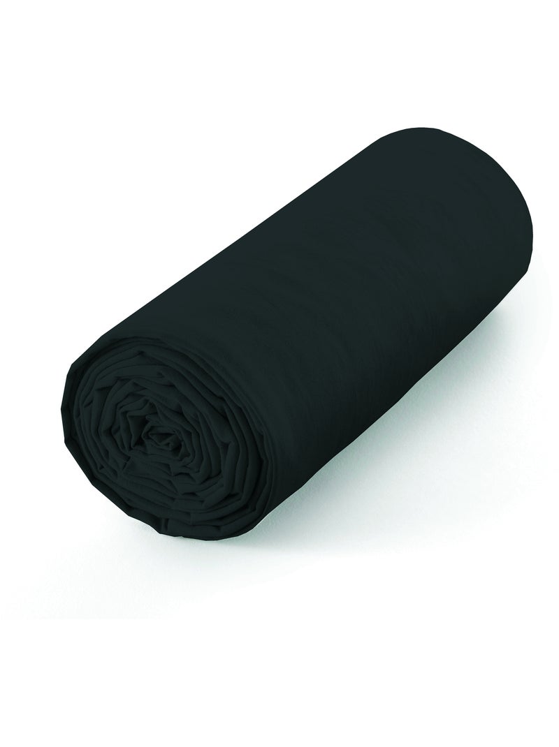 Drap housse 2 en 1 imperméable – coton 57 fils – duo protect Noir - Kiabi