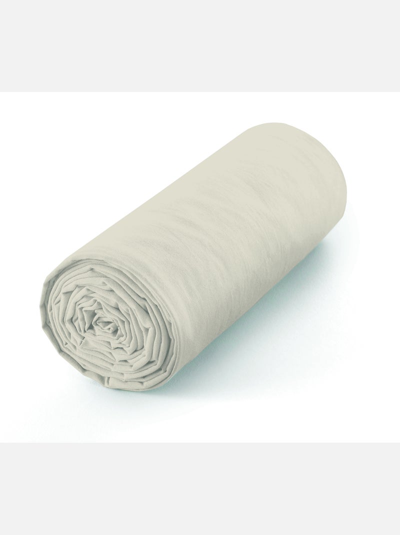 Drap housse 2 en 1 imperméable – coton 57 fils – duo protect Sable - Kiabi