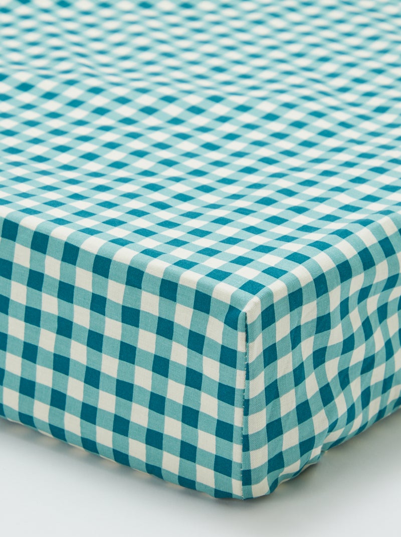 Drap housse 2 personnes (140x200) en coton - Kiabi Home VERT - Kiabi