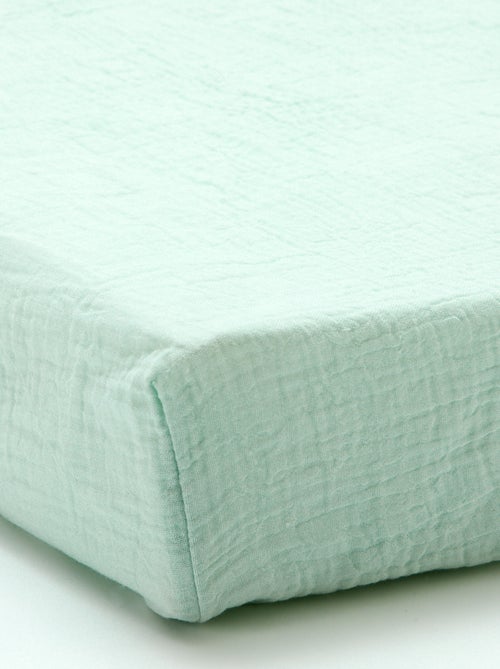 Drap housse 2 personnes (140x200) en double gaze de coton - Kiabi Home - Kiabi