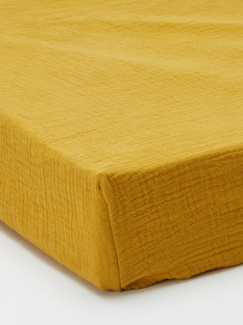 Drap housse 2 personnes (140x200) en double gaze de coton - Kiabi Home - Kiabi