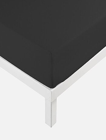 Drap housse 2 personnes 160 x 200 cm uni 57 fils "Lina