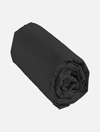 Drap housse 2 personnes 160 x 200 cm uni 57 fils "Lina