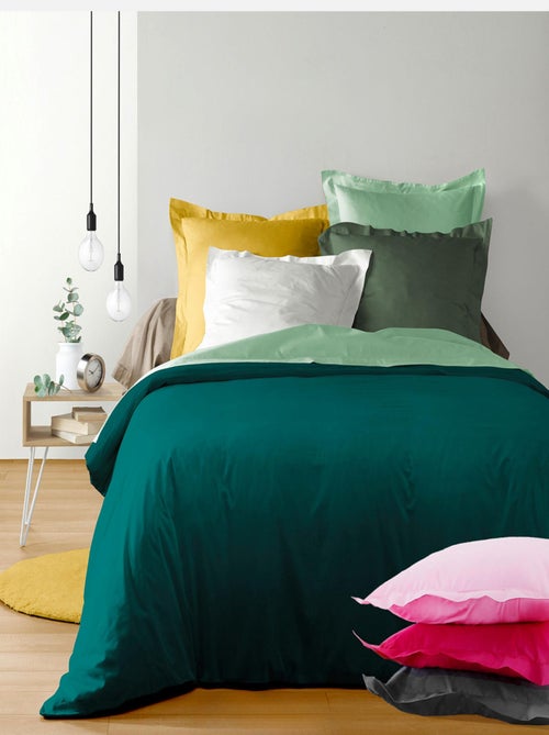Drap housse 2 personnes 160 x 200 cm uni 57 fils "Lina" - Kiabi