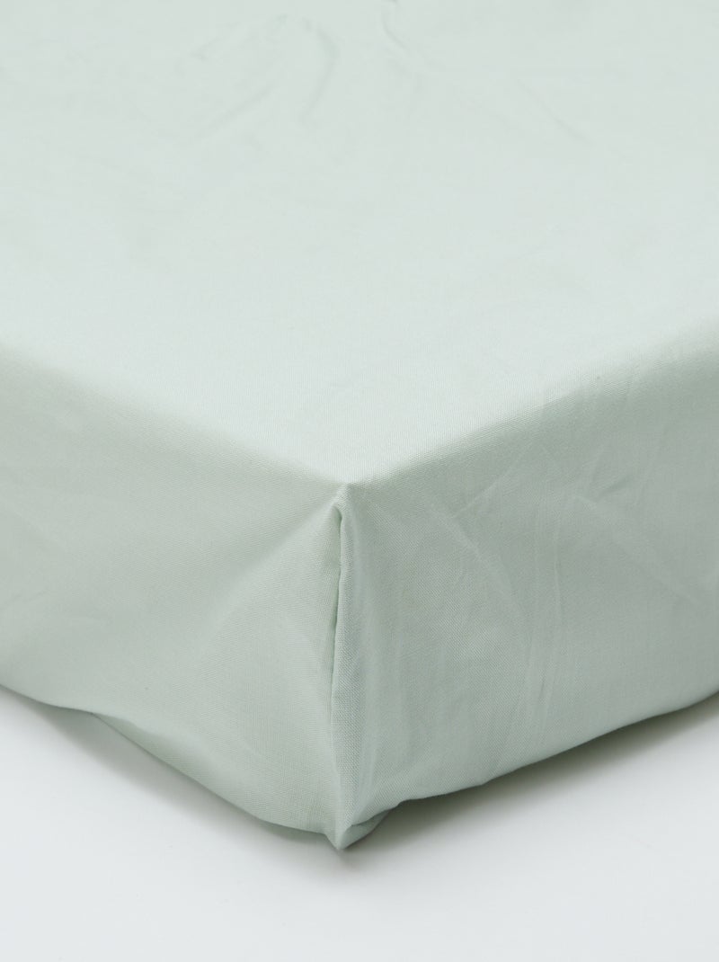 Drap housse 2 personnes (160x200cm) en coton - Kiabi Home Bleu turquoise - Kiabi