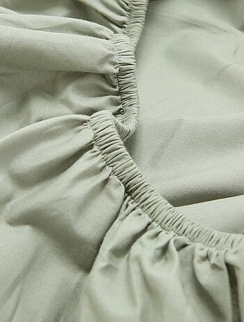 Drap housse 2 personnes 180 x 200 cm en coton