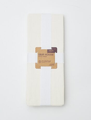 Drap housse 2 personnes (180x200) en coton - Kiabi Home