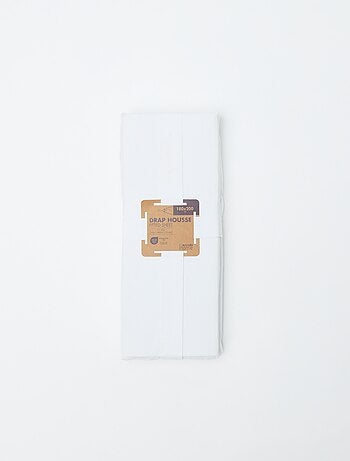 Drap housse 2 personnes (180x200) en coton - Kiabi Home