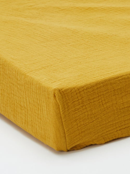 Drap housse 2 personnes (180x200) en double gaze de coton - Kiabi Home - Kiabi