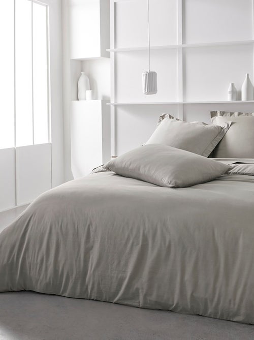 Drap housse 2 personnes uni coton ESSENTIAL - Kiabi