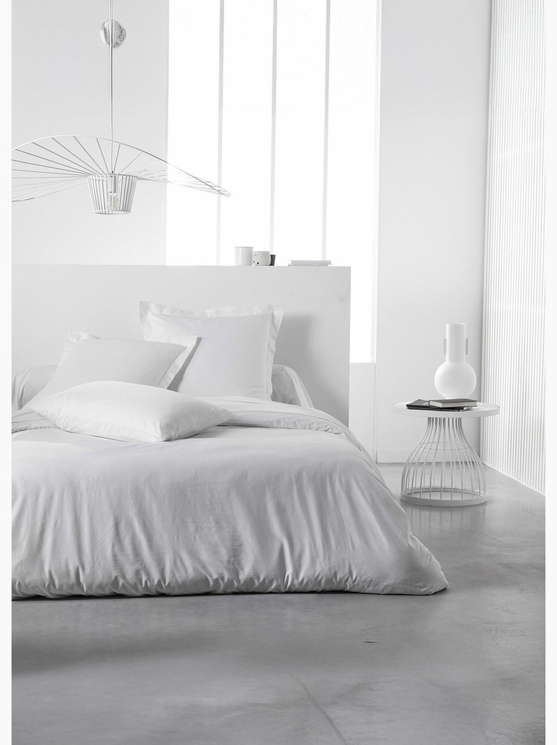 Drap housse 2 personnes uni coton ESSENTIAL Blanc - Kiabi