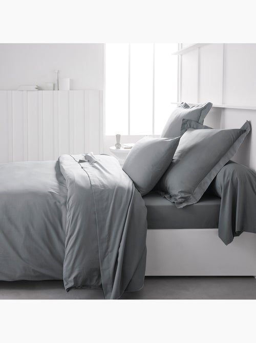 Drap housse 2 personnes uni coton ESSENTIAL - Kiabi