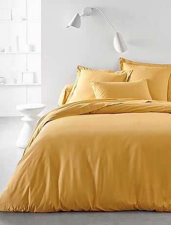 Drap housse 2 personnes uni coton ESSENTIAL