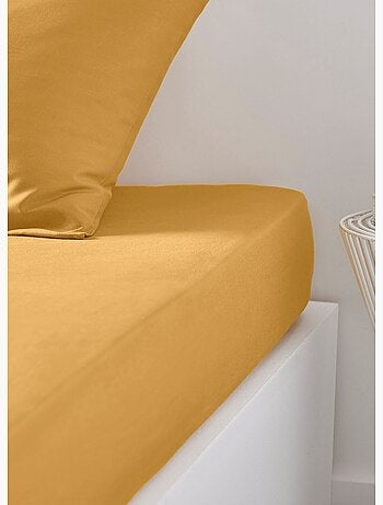 Drap housse 2 personnes uni coton ESSENTIAL