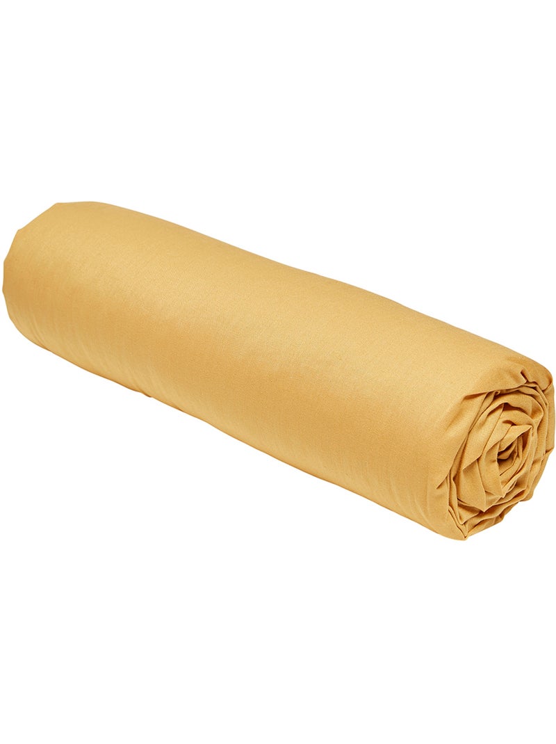 Drap housse 2 personnes uni coton ESSENTIAL Jaune - Kiabi