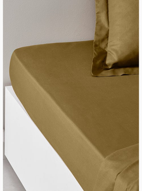 Drap housse 2 personnes uni coton ESSENTIAL - Kiabi