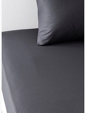 Drap housse 2 personnes uni coton ESSENTIAL