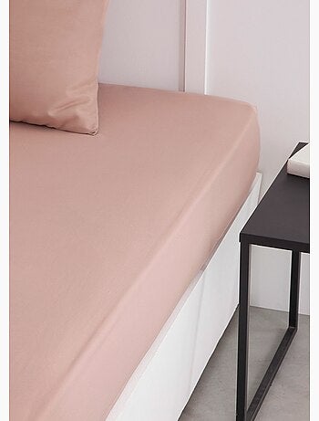 Drap housse 2 personnes uni coton ESSENTIAL