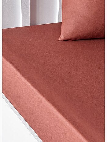 Drap housse 2 personnes uni coton ESSENTIAL