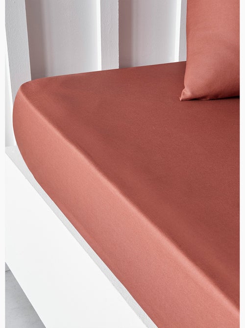 Drap housse 2 personnes uni coton ESSENTIAL - Kiabi