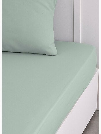 Drap housse 2 personnes uni coton ESSENTIAL