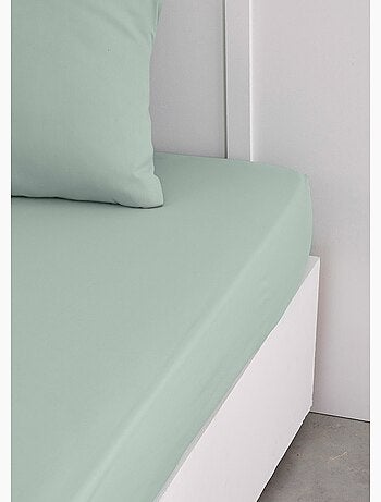 Drap housse 2 personnes uni coton ESSENTIAL