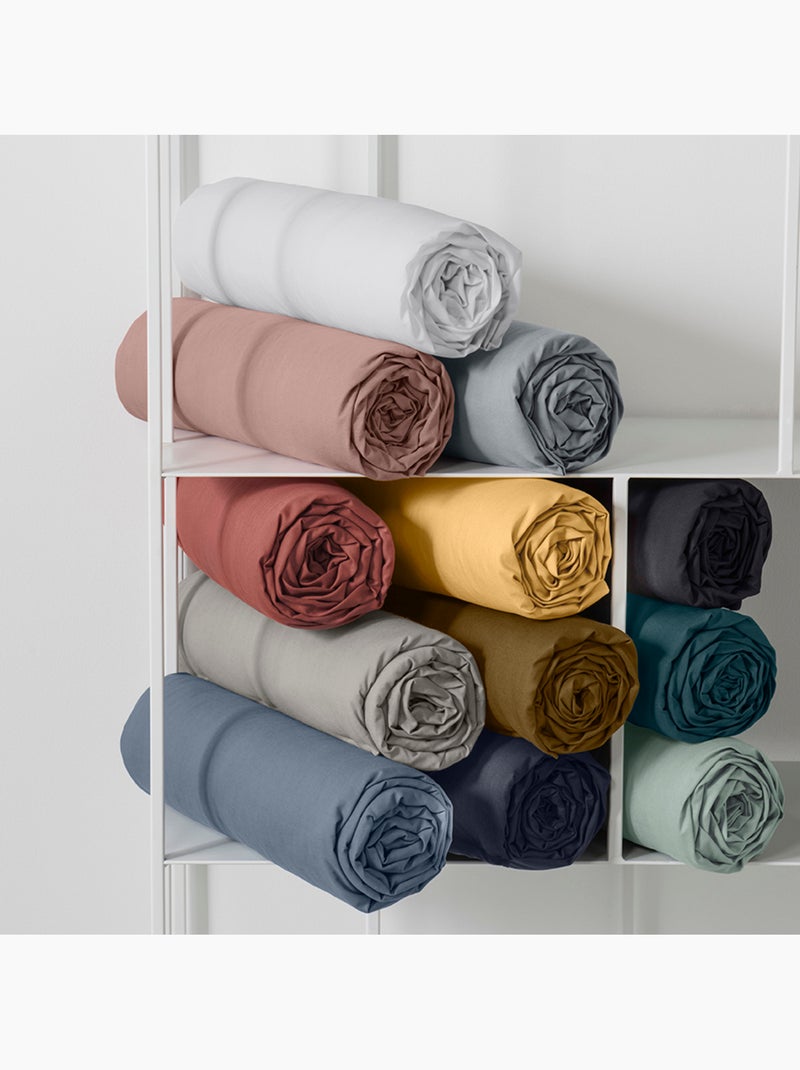 Drap housse 2 personnes uni coton ESSENTIAL Vert - Kiabi