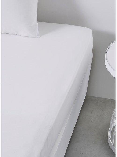 Drap housse 2 personnes uni coton grand bonnet ORGANIC - Kiabi