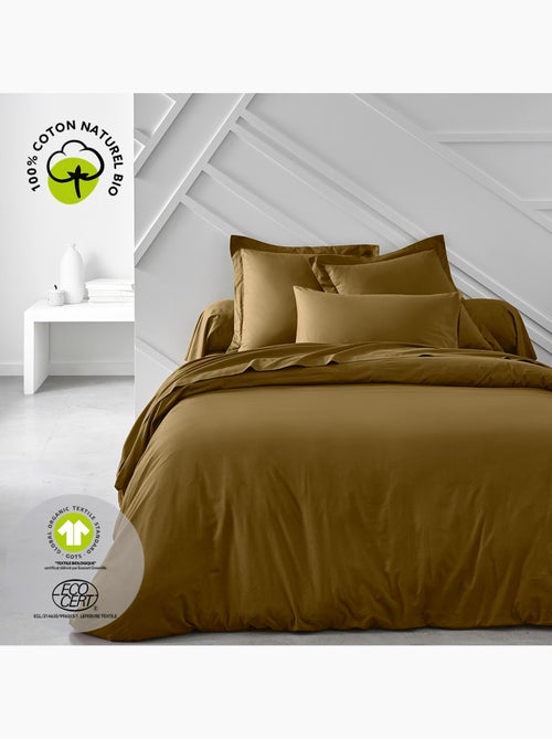 Drap housse 2 personnes uni coton grand bonnet ORGANIC - Kiabi