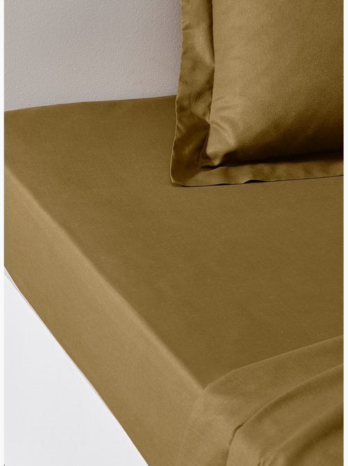 Drap housse 2 personnes uni coton grand bonnet ORGANIC - Kiabi