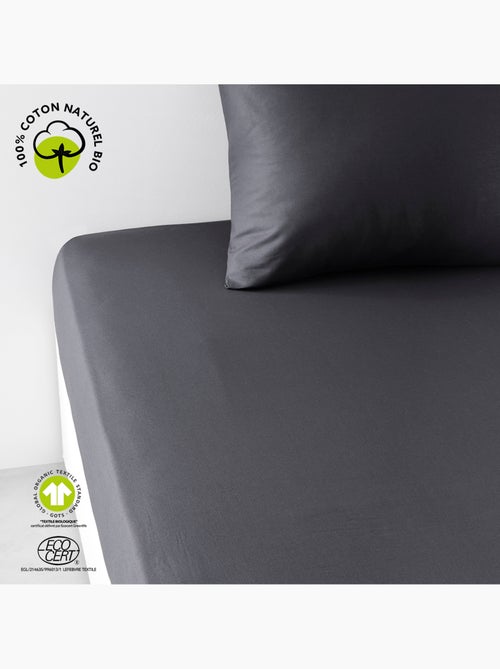Drap housse 2 personnes uni coton grand bonnet ORGANIC - Kiabi Drap housse 2 personnes uni coton grand bonnet ORGANIC - Kiabi